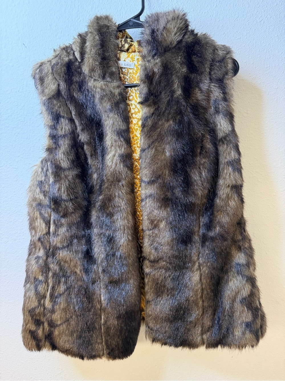 Peter Nygard Gold and Brown Animal Print Jacket
